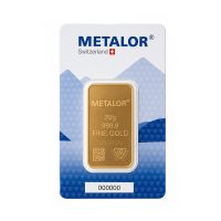 Metalor 20 grams 999.9 Gold Investment Bar